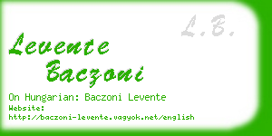 levente baczoni business card